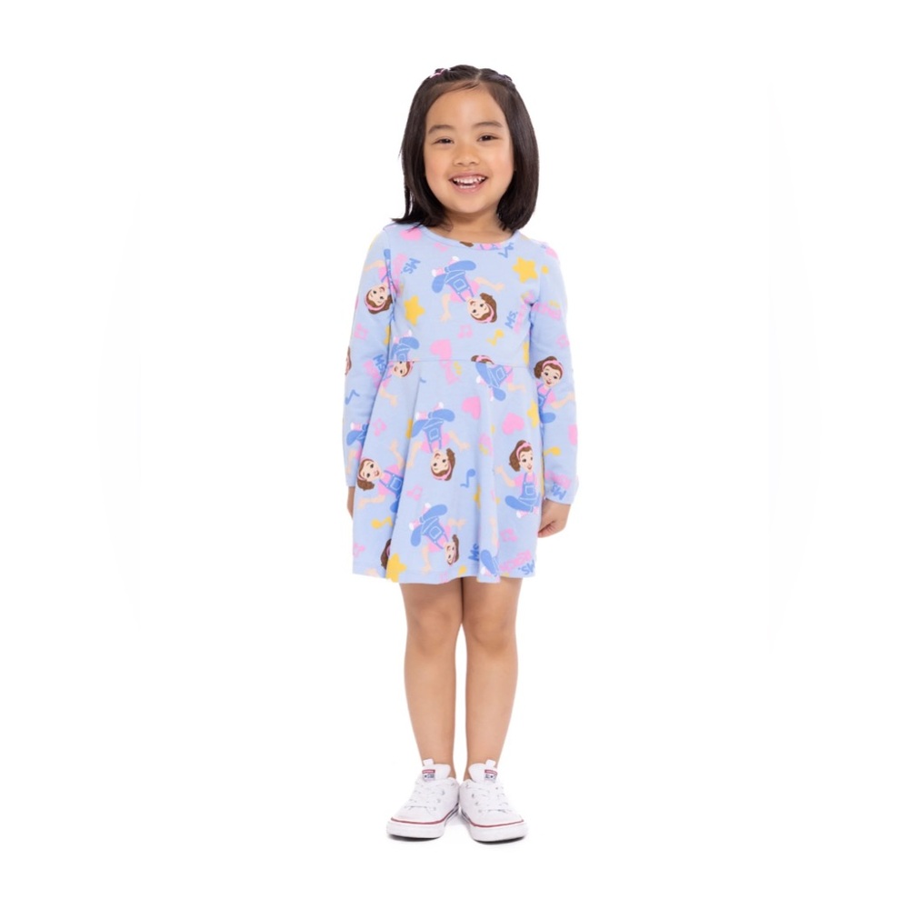 Ms. Rachel Toddler Long Sleeve‎ Print Dress NWT 3T 4T 5T - Picture 3 of 4